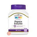 Papaya Enzyme Kaubar (100 Zähler), Papaya & Ananas Verdauungsenzyme für Gutgesundheit, Tropical Flavor, Non-GMO, Glutenfrei, Ohne Zusatz von Salz, künstliche Aromen