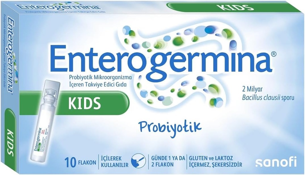 Enterogermina KIDS (10 VIALS) Bacillus Clausii Probiotic 2 Billion CFU/5mL für Kinder (1)