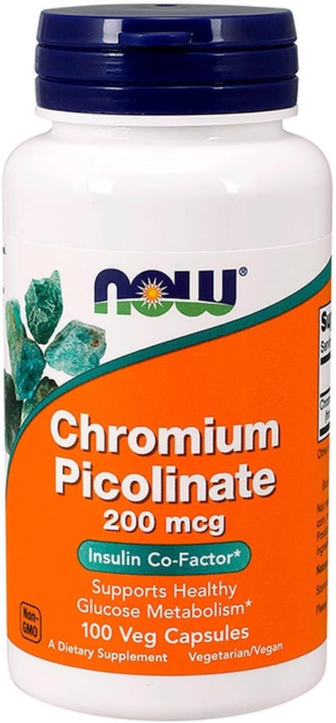 JETZT Chrom Picolinat 200mcg, 100 Kapseln (Pack von 2)