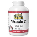 Natürliche Faktoren Vitamin C 1000 mg Time Release, Antioxidans Unterstützung für Immun- und Knochengesundheit, 180 Tabletten