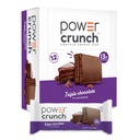 Barres de farine de protéines à croquant puissant, collations à haute teneur en protéines au goût délicieux, chocolat triple, 1,4 once (12 comte)