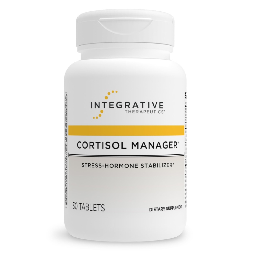 Integrative Therapie Cortisol Manager - Adrenal Health Support Supplement for Healthy Stress Response* - Vegan, Dairy-Free & Gluten-Free - 30 Tabletten (15 Portionen)