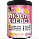 EVL BCAAs Aminosäuren Pulver - BCAA Energy Pre Workout Pulver für Muskel-Recovery Lean Wachstum und Ausdauer - Rehydrating Post Workout Recovery Drink mit natürlichem Koffein - Pink Lemonade
