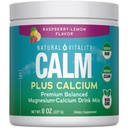 Natürliche Vitalität CALM Magnesium-Ergänzungsgetränk Mischung Plus Calcium, Anti-Stress-Getränk-Mischpulver, Mit Calcium, Vegetarisch & Non-GMO, Himbeere Zitronen, 8 Unzen