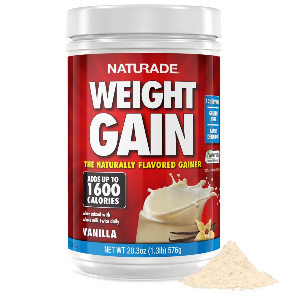 Naturade Gain de poids Mélange de boisson nutritionnelle instantanée, Vanille,20.3 Ounce