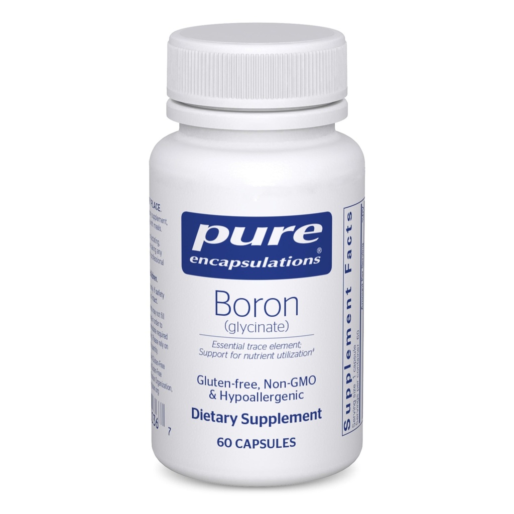 Pure Encapsulations Boron (Glycinate) | Supplement for Hormone Balance, Bone Strength and Health, Connective Tissue, and Nutrient Metabolism* | 60 Capsules