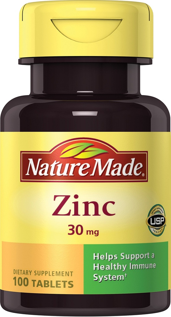 Natur gemacht Zink 30mg, 100 Tabletten (Pack von 6)