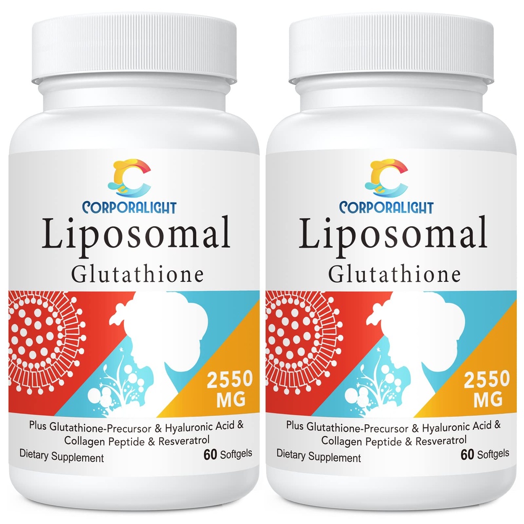 Liposomale Glutathione Softgele, Verbesserte Absorption - Liposomale Lieferung, aktive Form L-Glutathione, Zelluläre, Immunfunktion & Liver Detox, Reich an Antioxidantienformel, Glutenfrei, 120 Softgele
