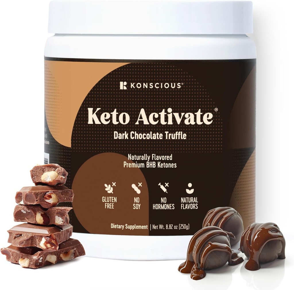 Truffe de chocolat foncé Cétones exogènes Boissons : Keto pur Shake Powder avec des cétones chocolatées.