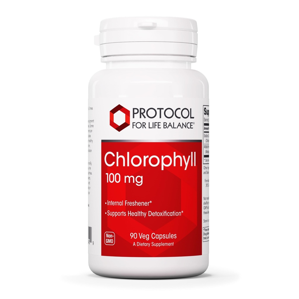 Protokoll Chlorophyll - unterstützt Detox Cleanse, Liver Function & Interner Deodorant* - Non-GMO & Soy Free - 90 Veg Capsules