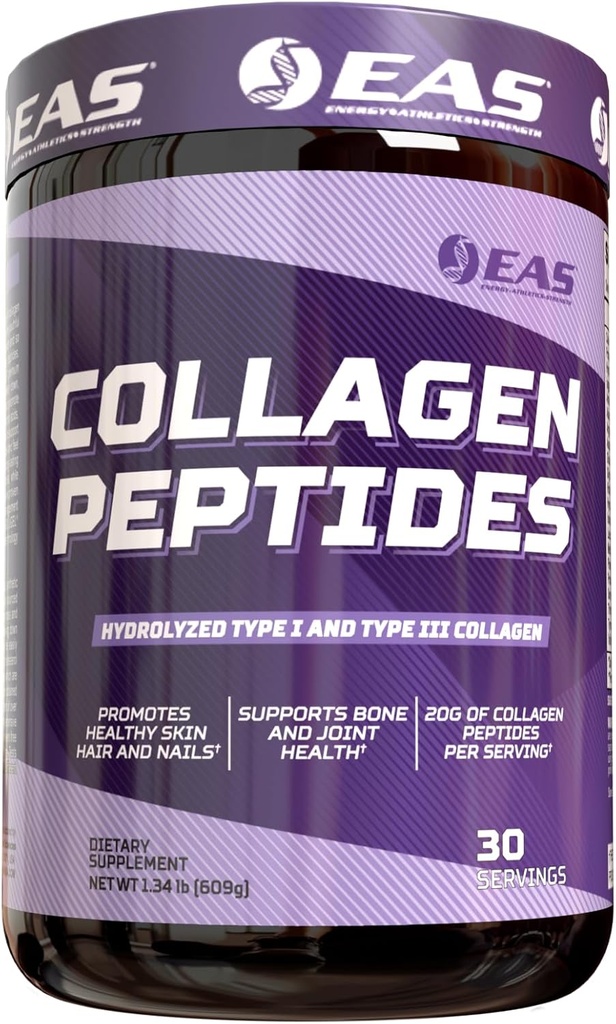 Experimentelle und angewandte Wissenschaften Collagen Peptide Pulver | Hydrolysierte Typ I & III | für gesundes Haar, Haut, & Nägel | Knochen & Gelenke Gesundheit | 20g Collagen pro Servieren | 30 Servierungen (Unflavored)