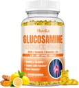 Glucosamin Chondroitin MSM Gummies 1500mg - Joint Support Supplement mit Kurkuma, Boswellia, Vitamin D3, Hyaluronsäure, Antioxidans, Immununterstützung für Erwachsene, Männer & Frauen Vegan, 60 Gummie