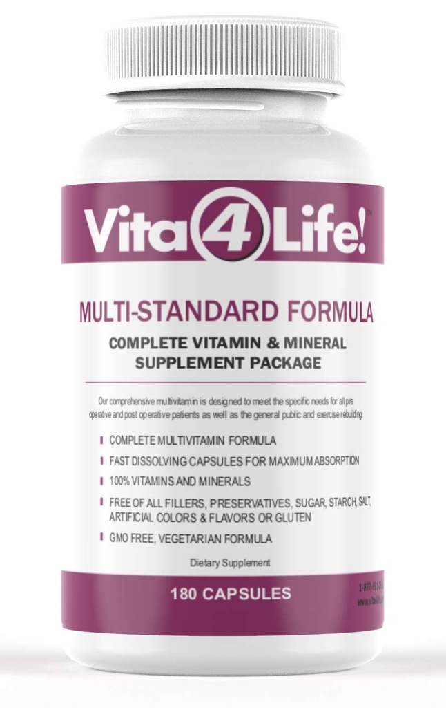Multivitamines bariatriques, formule multi-standard – 180 Nombre