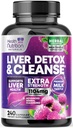 Gentle Liver Cleanse Detox & Repair Formula - Advanced Liver Support Supplement mit Silymarin Milk Thistle, Dandelion Root, Artichoke Extract, Turmeric, Choline, & Beetroot - 240 Veggie Kapseln