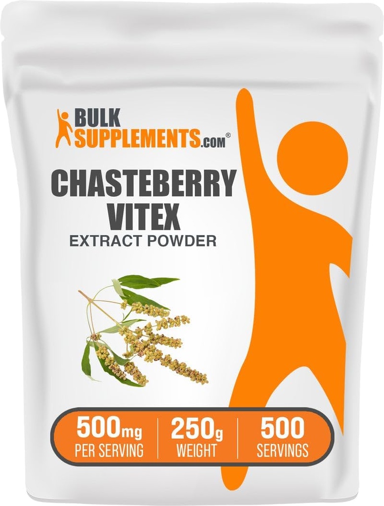 BulkSupplements.com Chasteberry Extrakt Pulver - Chasteberry aus Vitex Berry, Kräuterergänzung - Vegan & Gluten Free, 500mg pro Servierung, 250g (8.8 oz) (Pack von 1)