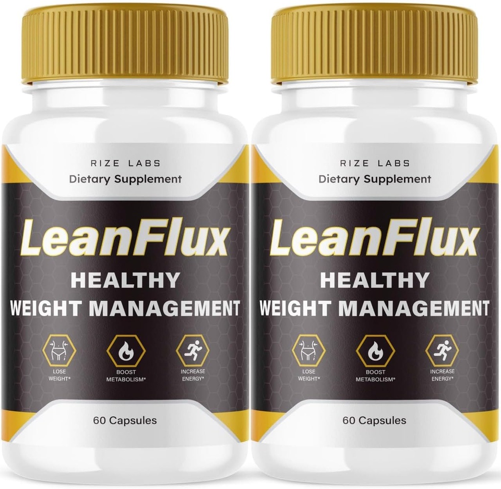 rize labs (2 Pack) LeanFlux - Lean Flux Gewichtsverlust BAT-Levels zu erhöhen, Leanflux Bewertungen Non-GMO einfach zu schlucken Ergänzung Pillen, Gewinnen Brown Adipose Tissue BurnFat (120 Kapseln)