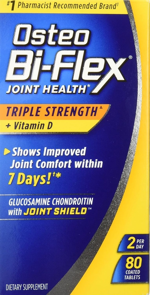 Osteo BiFlex Triple Strength Glucosamine Chondroïtine Joint Shield avec vitamine D, 80 Compte
