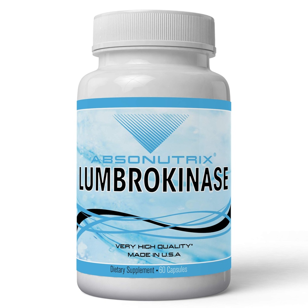 Absonutrix Lumbrokinase 40 mg 60 pflanzliche Kapseln unterstützt gesundes Herz Alle natürlichen Made in USA