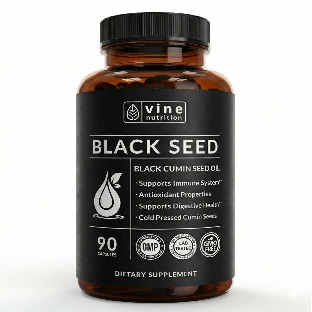 Schwarzes Saatgut Öl Kapseln - Nigella Sativa - Immununterstützungsergänzung Weiche Gele - Kaltgepresstes Antioxidans Vegetarische Schwarze Cumin Pillen - 500 Milligramme Made in USA