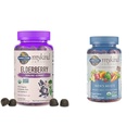 Garten des Lebens Bio-Elderbeer-Gummi für Erwachsene & Kinder - Immununterstützungsergänzung mit Bio-Frucht & Bios Herren-Gummi-Vitamine Mehr Beere, 120 Zähler