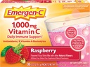 Emergen-C 1000mg Vitamin C Pulver, mit Antioxidantien, B Vitamine und Elektrolyte, Immunität Ergänzungen für Immununterstützung, Koffein Kostenlose Fizzy Drink Mix, Himbeer Flavor - 30 Count/1 Monat Versorgung