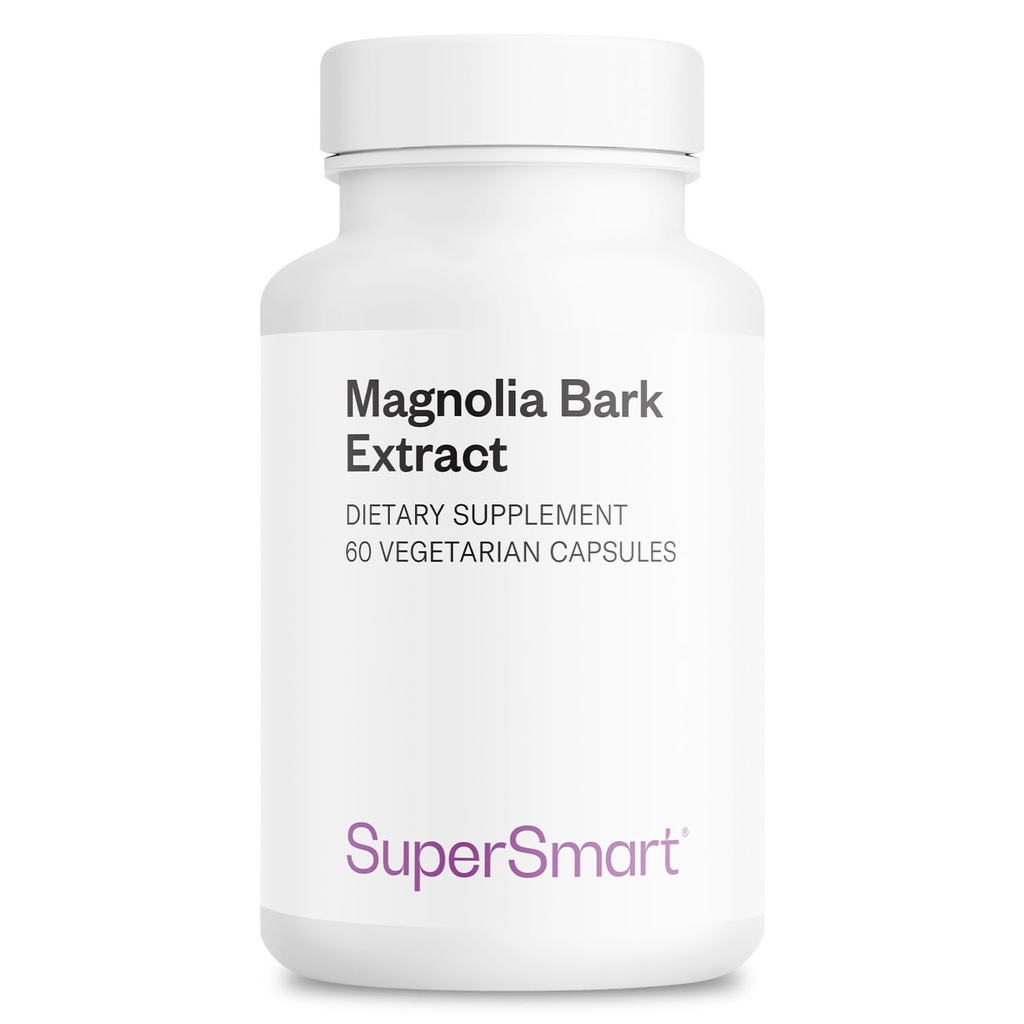 Supersmart - Extrait d'écorce de Magnolia (Max Strength) 300mg par jour - 90% Honokiol & Magnolol - Supplément d'écorce de Magnolia