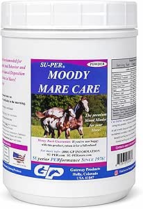 SU-PER Moody Mare Care Powder - Kräutermischung für Balanced Disposition & Normales Verhalten in Pferden - 2,5 lbs (2 Pack)