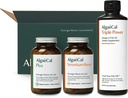 ALGAECAL Welcome Kit - Bone Builder Pack, Pflanzenbasierte Kalziumergänzung & Strontium, 16 Nährstoffe für Knochen Gesundheit + EPA & DHA Omega 3 Fischöl, Unterstützung Gehirn, Herz, Haut & Knochen, Made in USA