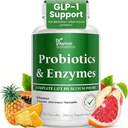 DR VITAMIN SOLUTIONS GLP-1 Support Enzymes, pré & probiotiques pour la santé digestive, Berberine Weight Loss Support, Akkermansia Muciniphila pour les femmes et les hommes