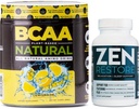 Nutrologie Zen Natural Magnesium Supplement (30 Servierungen) & Nutrologie BCAA Natürlich, Pflanzenbasierte BCAA Pulver, Lemonade Flavor (30 Servierungen)
