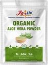 Jai Ho zertifiziert USDA Organic Aloe Vera Powder – 1 LB – Glutenfrei, Vegan, Non-GMO – Resealable Zip Lock Pouch