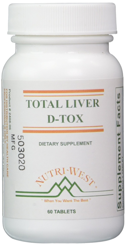 Nutri-West Total foie D-Tox - 60 comprimés, blanc