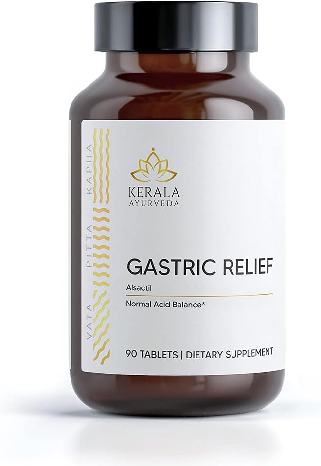 Kerala Ayurveda Magenentfernung Kräutertabletten | Natürliche Präbiotikum für gesunde Magensäure Balance | Relieves from Stomach Discomfort and Gas | Aids Normale Verdauung - 90 Count