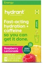 Hydrant - Energy Electrolyte Powder, Raspberry Lemonade Flavor, 12 Koffein & L-Theanin Energy Rehydration Stick Packs - Low Sugar Energizing Powder for Daily Use
