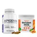 Le sommeil comme un bébé avec du lait d'or et de l'apigenine - Vegan Friendly, non-OGM