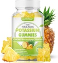 softbear Kalium Chloride Gummi 1200mg, Sugar-Free Kalium Gummi für Erwachsene unterstützen Leg Kramps High Potency Kalium Chloride Supplement, Ananas Flavor 60 Count