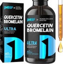 Quercetin mit Bromelain-Flüssigtropfen, Quercetin-Ergänzungen 1000mg, Respiratory Health Immun Complex Support, 7-in-1 Quercetin Flüssigkeitstropfen mit Zink