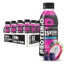 Protein2o Hydration Drink - 2-in-1 Flüssiges klares Whey Protein Isolat und Elektrolyt-Getränk - 15g Protein, Vitamine B5, B6 - Nach-Workout Erholung - 16.9 Fl Oz - 12 Count Dragon fruit Blackberry