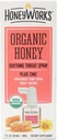 HoneyWorks Vaporisateur de gorge adulte pour soulager la gorge, 1 oz, apaisant non-OGM USDA Miel foncé biologique + zinc, soulagement rapide, 12 ans et plus