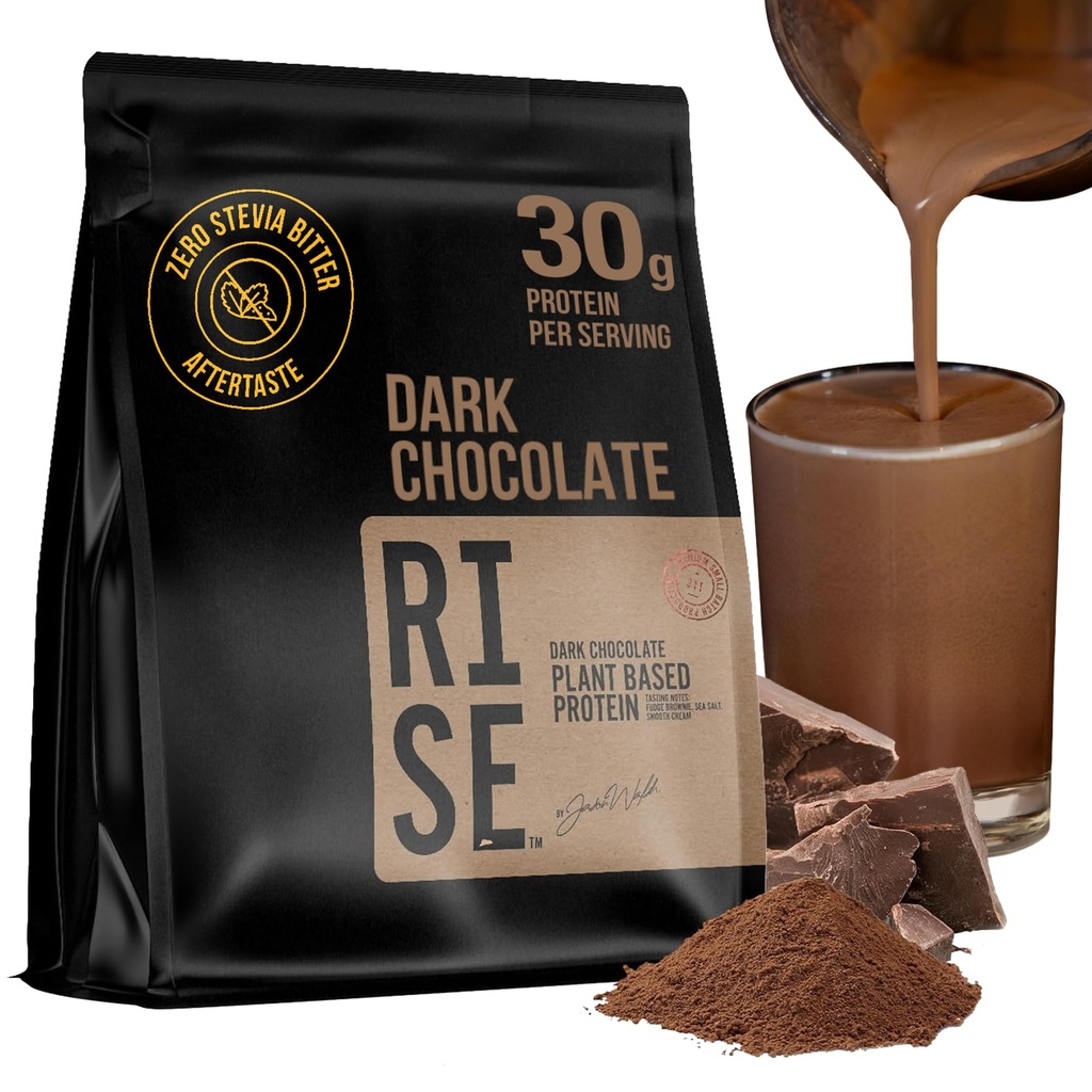 Pflanzenbasiertes Proteinpulver für Männer und Frauen – 30g komplettes Pflanzenprotein und 3g Leucine, Zero Bloat, Gourmet Cocoa, glatte Textur, dunkle Schokolade, 15 Portionen