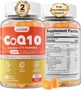 Zuckerfreie CoQ10 200mg-Gummien - Coenzym Q10 w/Taurin, Vitamin E, C, B6, B12, Zink - Hohe Absorption CoQ10-Ergänzung für Antioxidantien, Zelluläre Energie & Hörgeräte, Vegan 120 C
