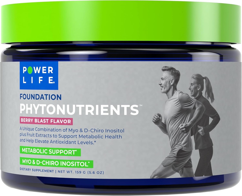 POWERLIFE - Foundation Phytonutrients - Myo-Inositol & D-Chiro-Inositol Pulver mit Rübenwurzel, Kokosnusswasser & Antioxidans Rich Super Fruits - 30 Portionen