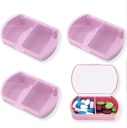 4PCS kleine Pille Fall Reisen Pille Box Süße Pille Organizer für Geld Portable tägliche Medizin Organizer 2 Kompartment Pillenhalter für Vitamine, Fischöl, Ergänzungen