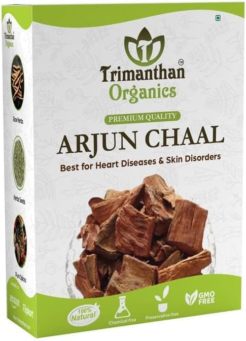 Senta Organics Arjun ki Chaal - Terminalia Arjuna- Arjuna Tree Bark - Raw | senkt Bad Cholesterol (400 GM).