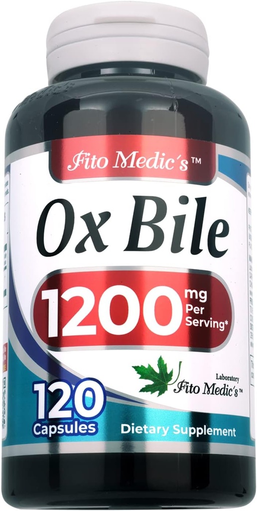 Lab - Bile Salts, Ox Bile, 1200 mg pro Servierung, 120 Caps- Verdauungsenzyme Supplement, ox Bile Supplement.