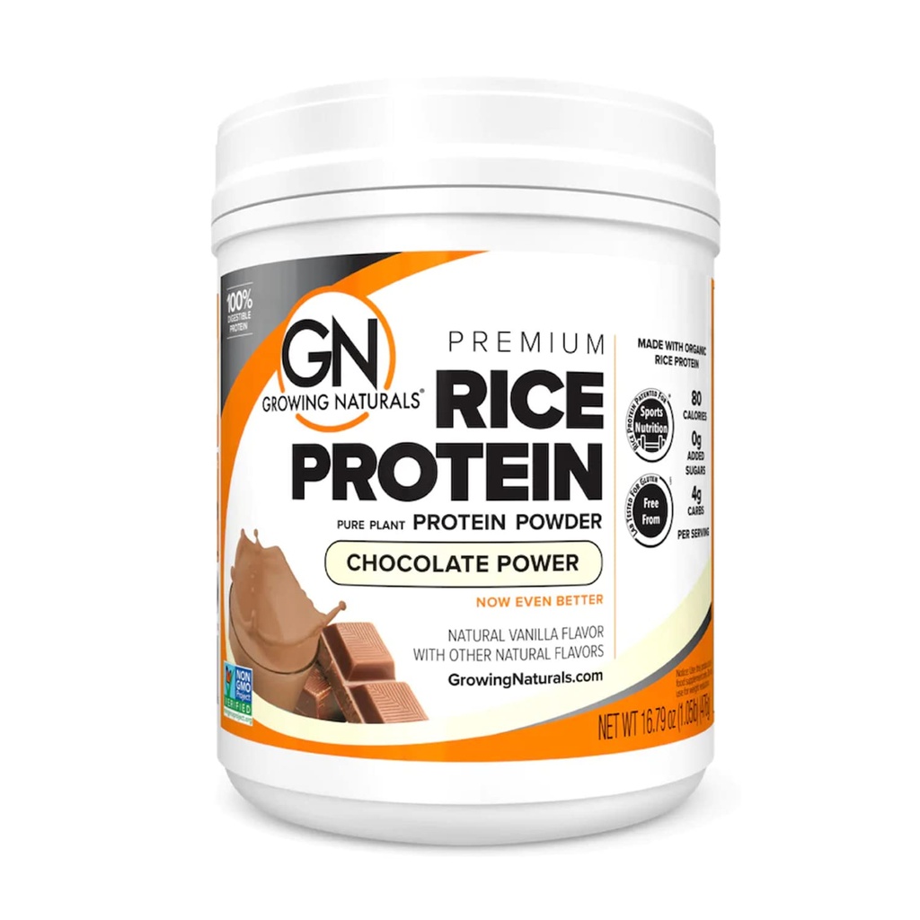 Bio Premium Rice Protein Pulver, Schokoladenleistung, Non-GMO, Vegan, 16.8 Unze