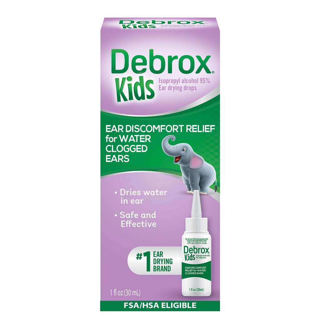 Debrox Kids Drying Drops, Kids Ear Drops für gekämmte Ohren, Ohr Discomfort Relief für Wasser Aktivitäten, 1oz Flasche