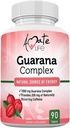 Amate Life Guarana Complex - Guarana Complex Energizer - Caffeine Energizing Supplement - Quelle der Energie - Erhöhung der Mind Functions Supplement - 1000mg Guarana - 90 Tabletten
