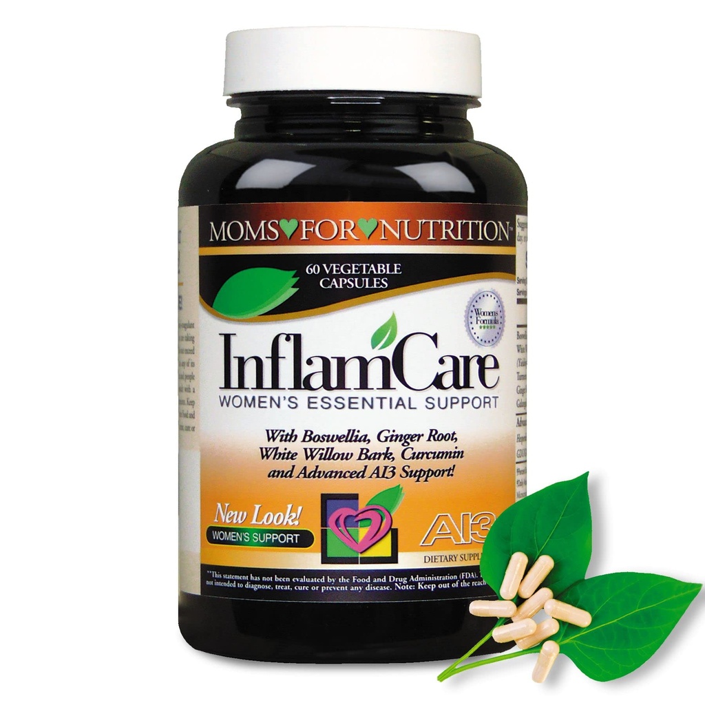 Natural InflamCare 3000MG Essential Synergy Women's by Moms For Nutrition - - Gluten Free - 60 Count