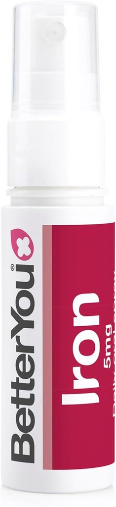 BetterYou Iron 5 Oral Spray - Natural Liquid Vitamin Supplement - Daily Iron Supplement Vitamin Spray - Easy, Tasty Alternative to Pills - 0.85 oz
